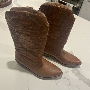 Coconut by Matisse Gaucho Western Cowboy Boots Women's Size 8 Dark Brown NWOB